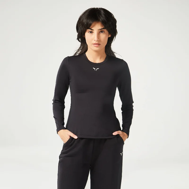 Stylish Yoga Tops for Gym Sessions -Body Fit Top - Black