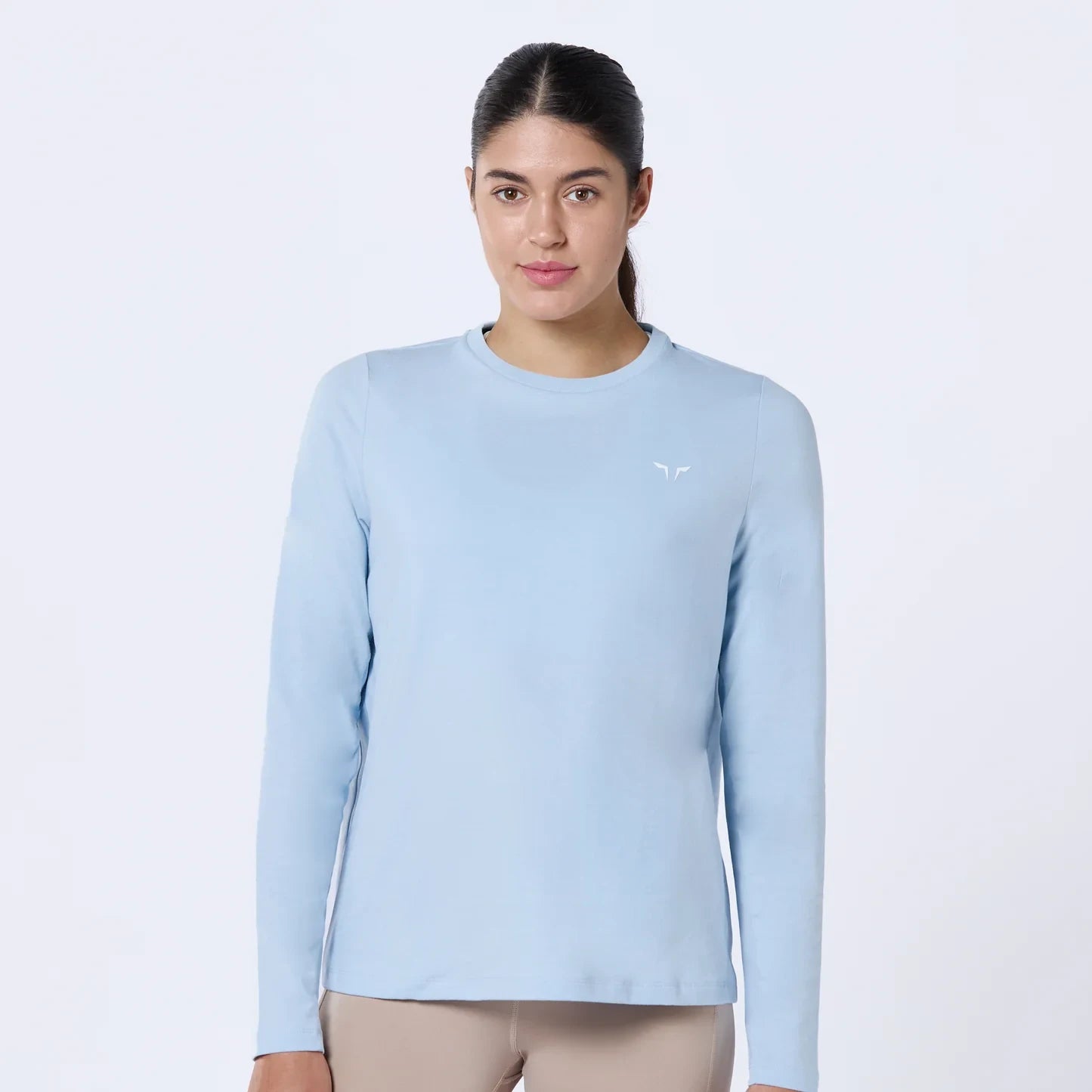 Women's Yoga Tops for Power and Strength -Essential Full Sleeves Tee - Skyway