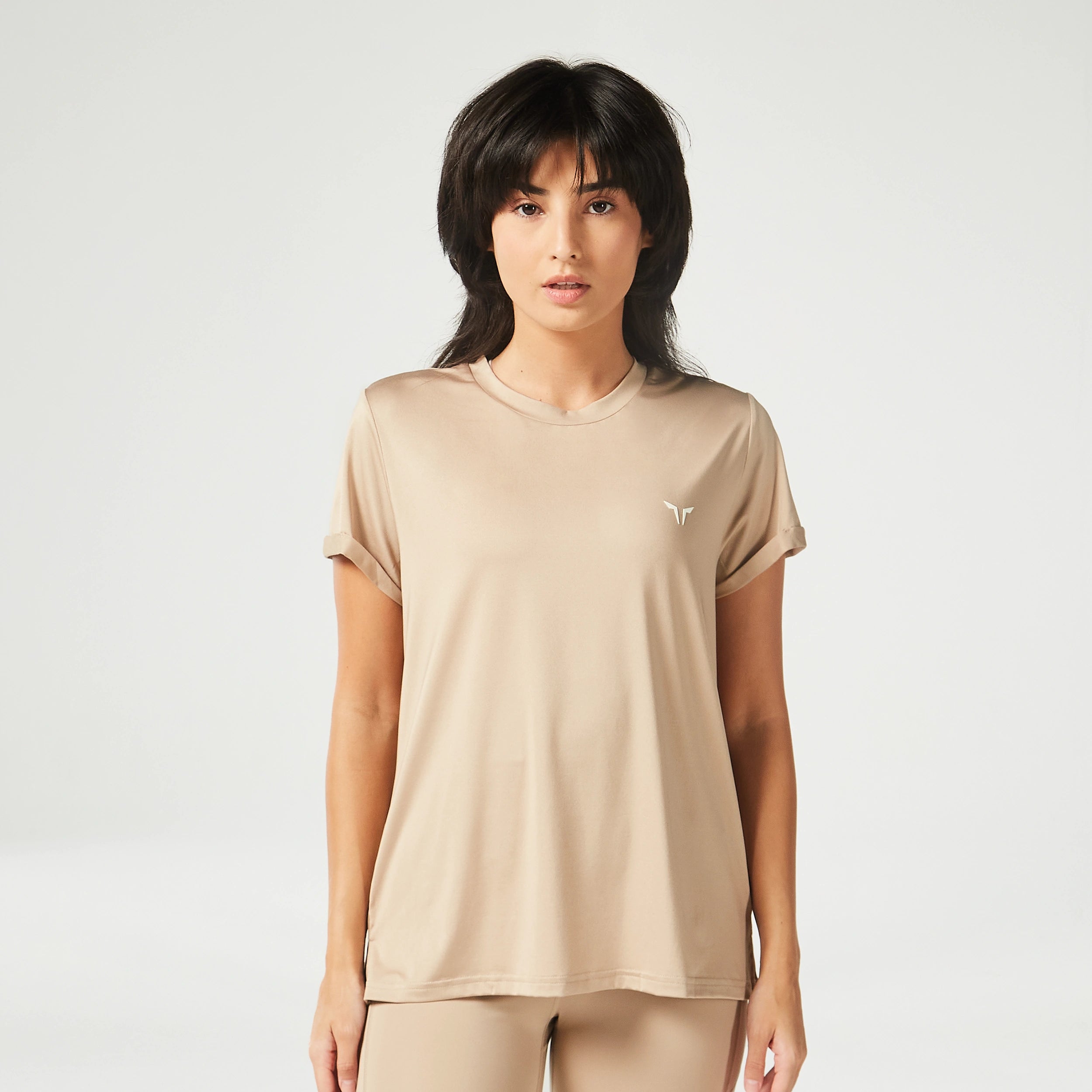 Colorful Yoga Tops -Essential Relaxed Fit Tee - Cobblestone