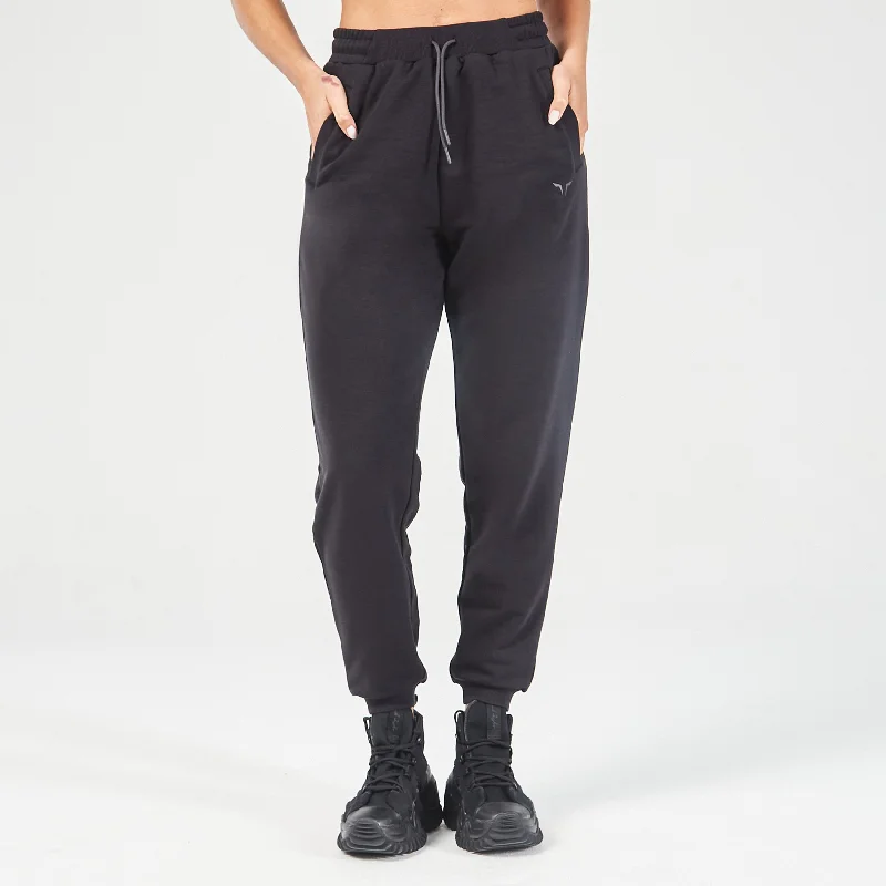 Stretchable Yoga Pants for Flexibility -Essential Relaxed Joggers Asphalt Edition - Black Stretchable Yoga Pants for Flexibility -Essential Relaxed Joggers Asphalt Edition - Black