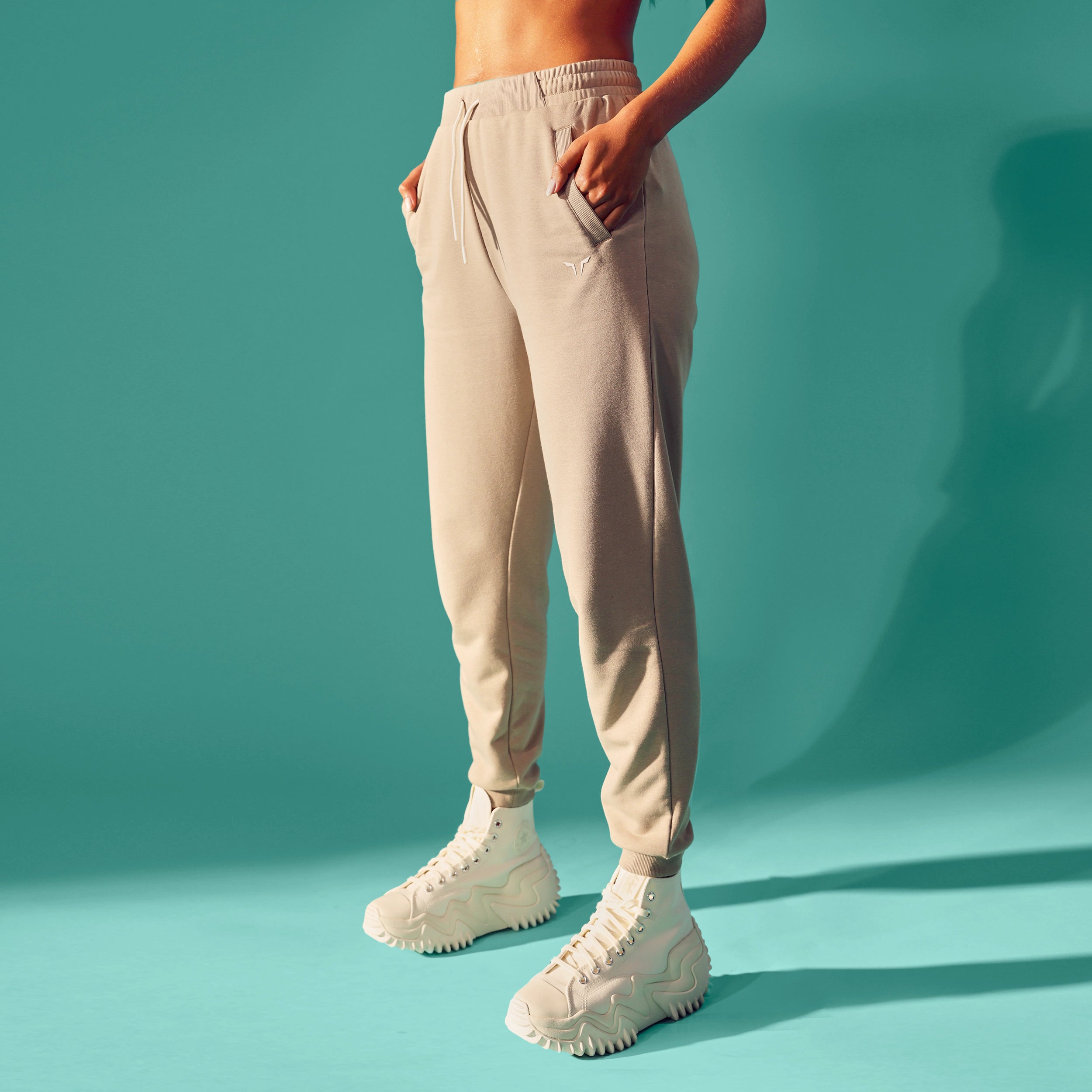 Yoga Pants for Smoothing -Essential Relaxed Joggers - Cobblestone