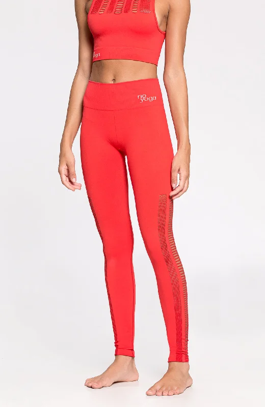 Premium Stretch Yoga Pants -Essential Lift Leggings RioSeamless™ Candy Apple
