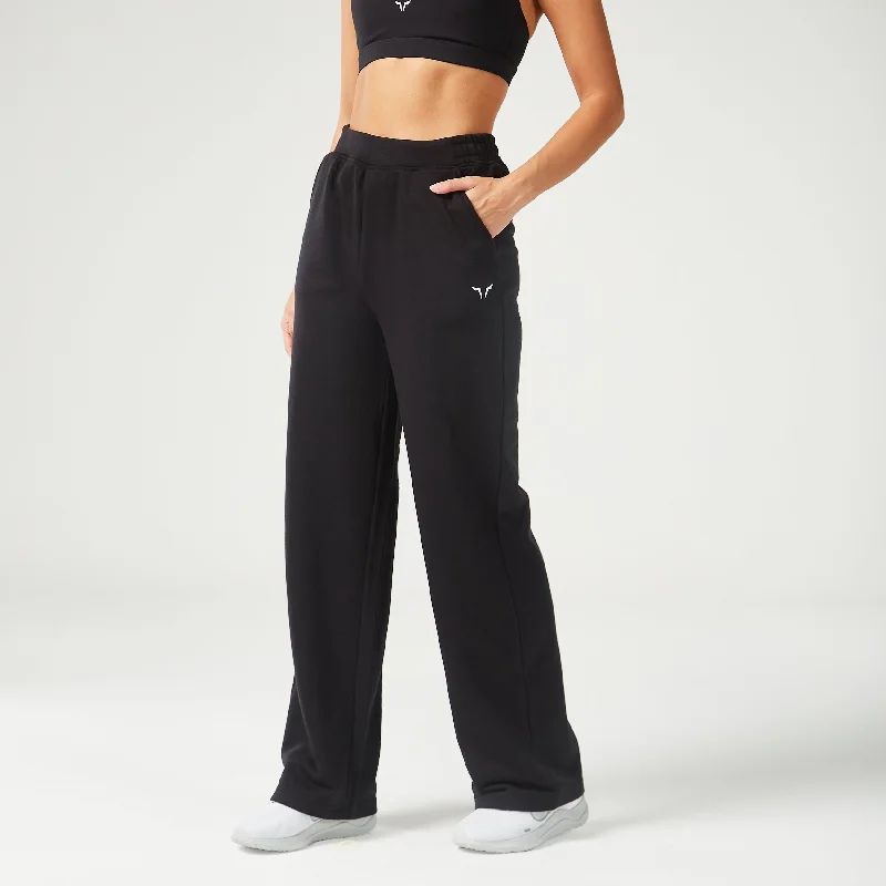 Comfortable Yoga Pants for Daily Wear -Essential Straight Leg Joggers - Black