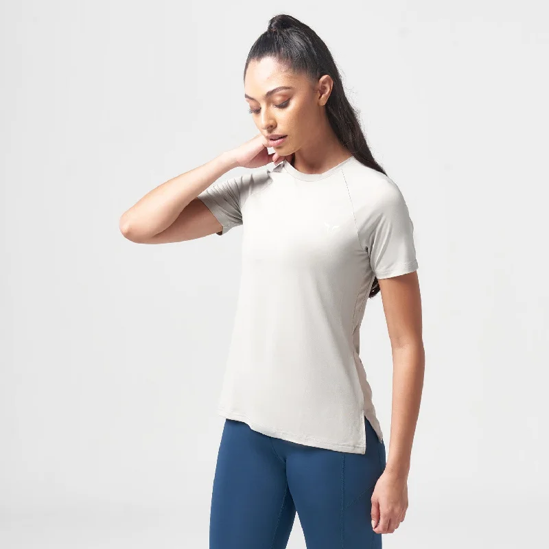 Performance Yoga Tops for Women -Weightless Tee - Willow Grey
