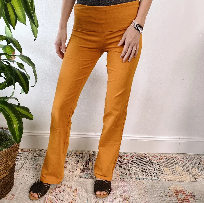 Yoga Pants for Meditation -Essential Yoga Pants • Mustard
