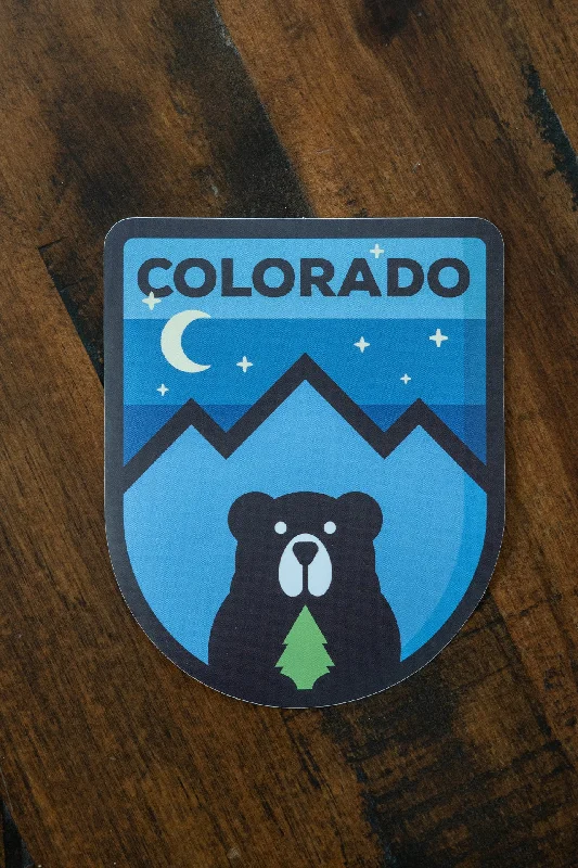 Stretchable Yoga Pants with High Waist -Evening Mountain Bear Sticker
