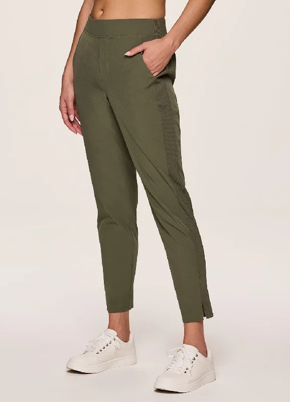Yoga Pants with Pockets -Everyday Ribbed Ankle Pant