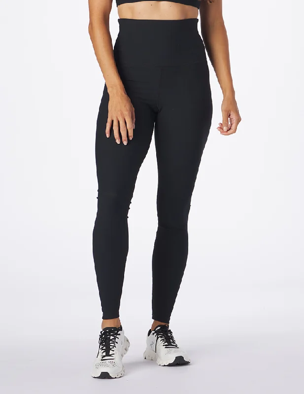 Yoga Pants with a Sculpting Fit -Extra High Waist Power Legging: Black