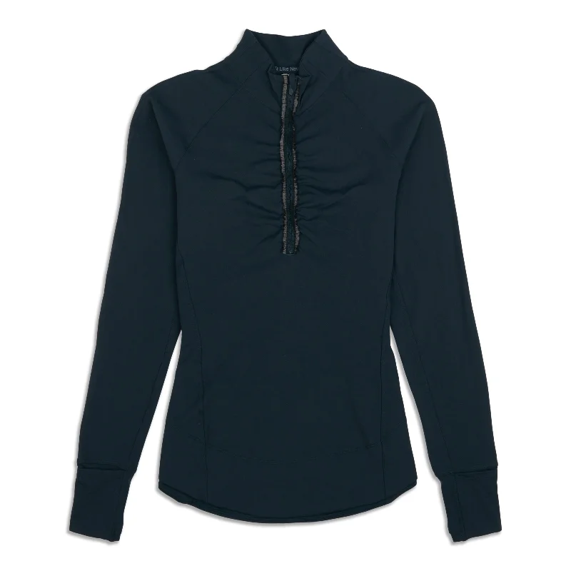 Yoga Tops with Elastic Waistbands -Fast As Light Zip Long Sleeve Shirt - Resale