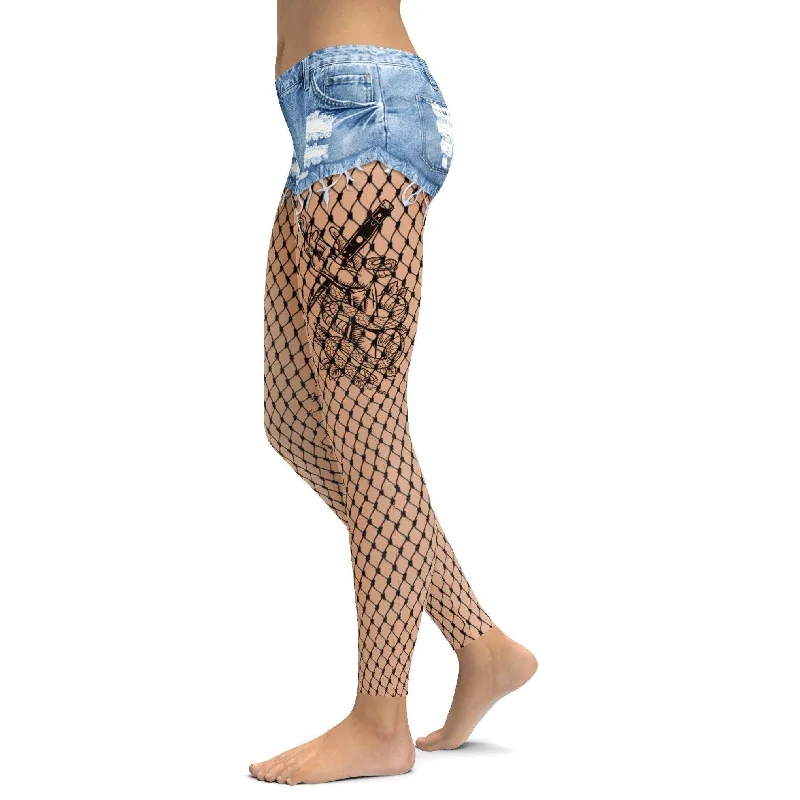 Soft Stretch Yoga Pants -Faux Pantyhose & Short Leggings
