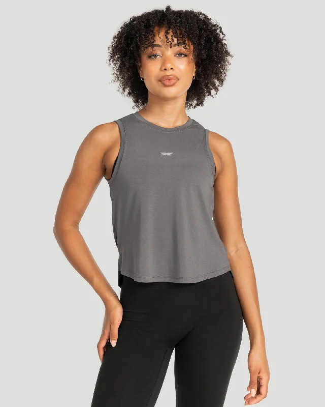Yoga Tops for Relaxing Flexibility -Feather Tank - Slate