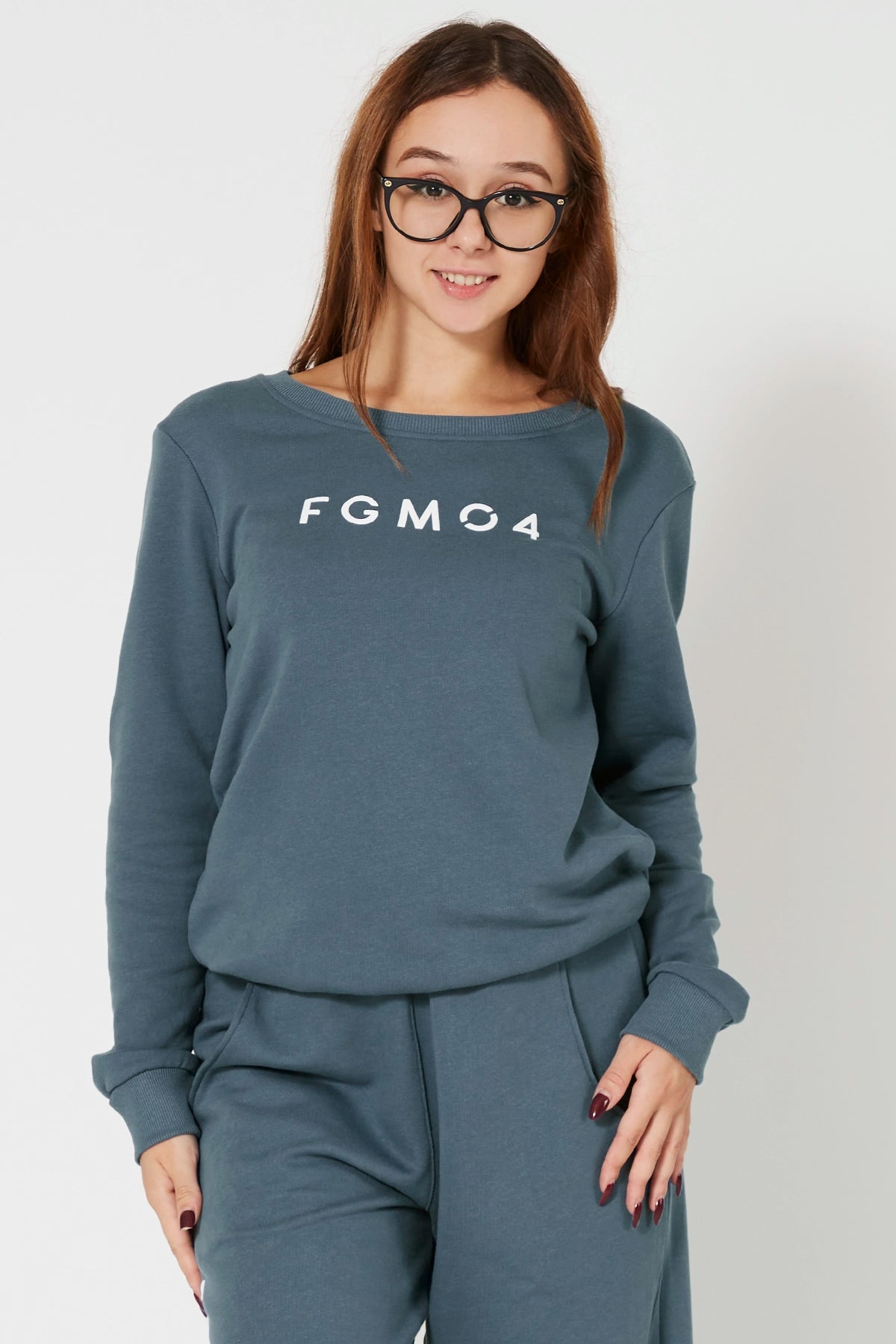 Yoga Tops with Elastic Waistbands -Felpa Ikonic FW 23/24 Blu Stellare