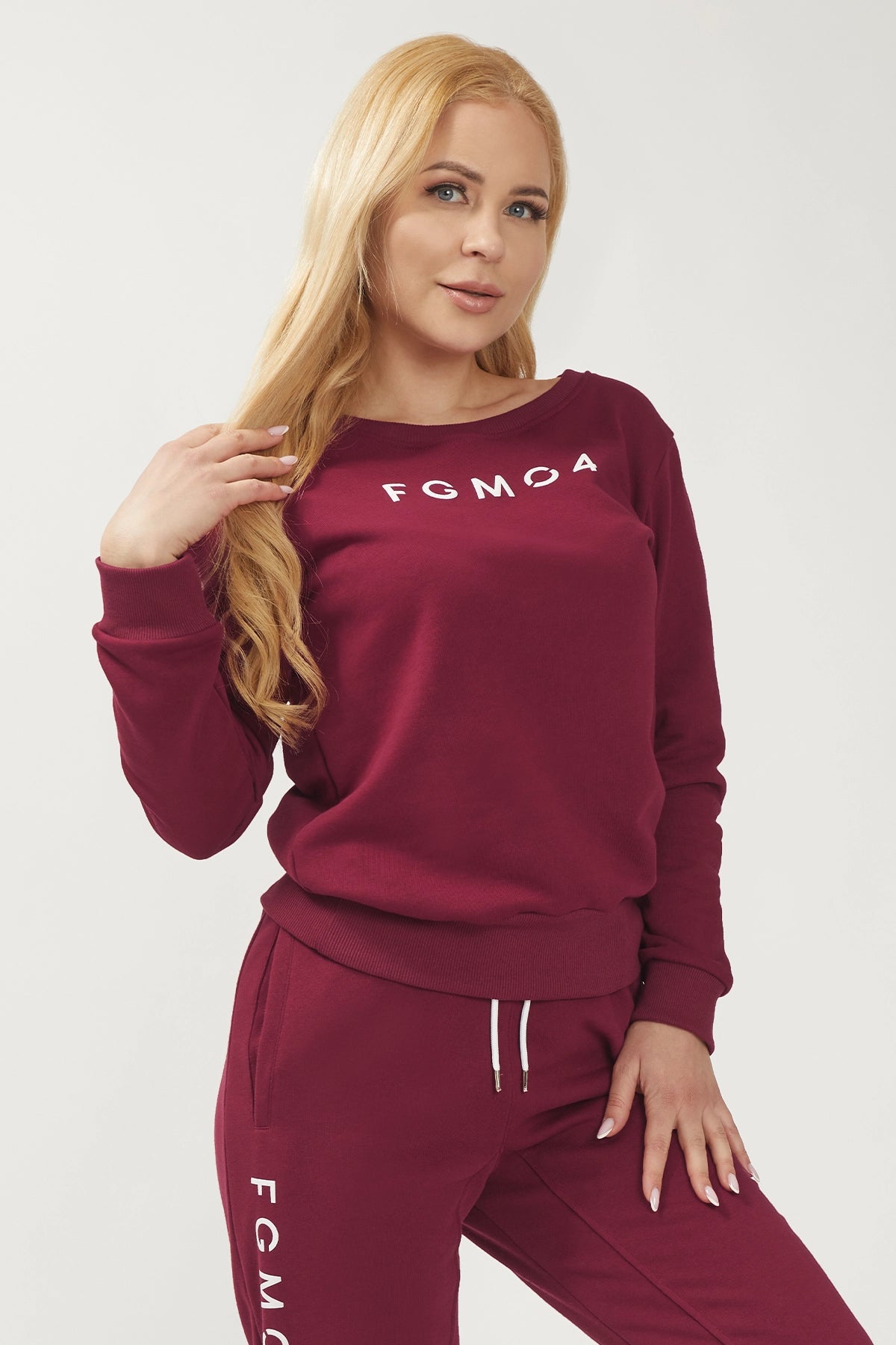 Yoga Tops for Daily Practice -Felpa Ikonic FW 23/24 Borgogna