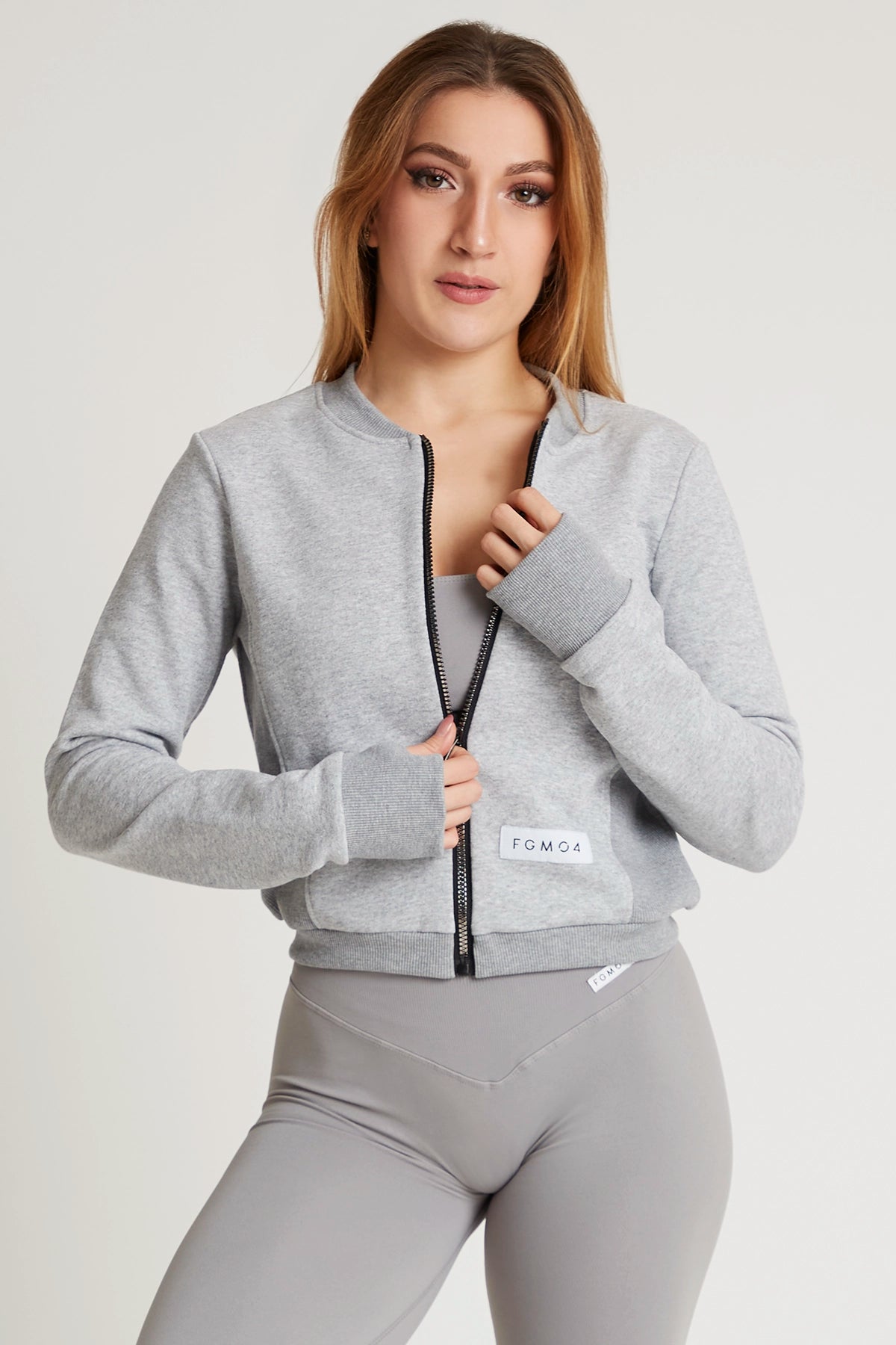 Zip-Up Yoga Tops for Flexibility -Felpa Ikonic Space 2.0 Grigio