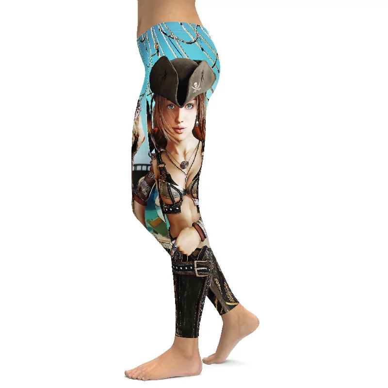 Soft Yoga Pants for Deep Poses -Female Pirate Leggings
