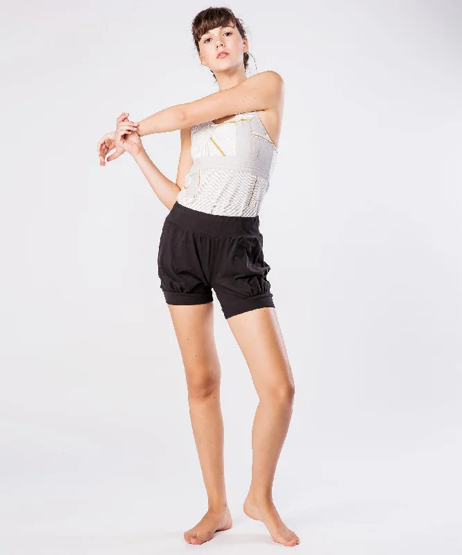Compression Yoga Shorts for Flexibility -Black Pune Pants