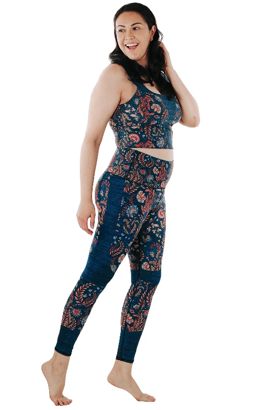 Yoga Pants for Ease of Movement -Festival Denim Printed Yoga Leggings