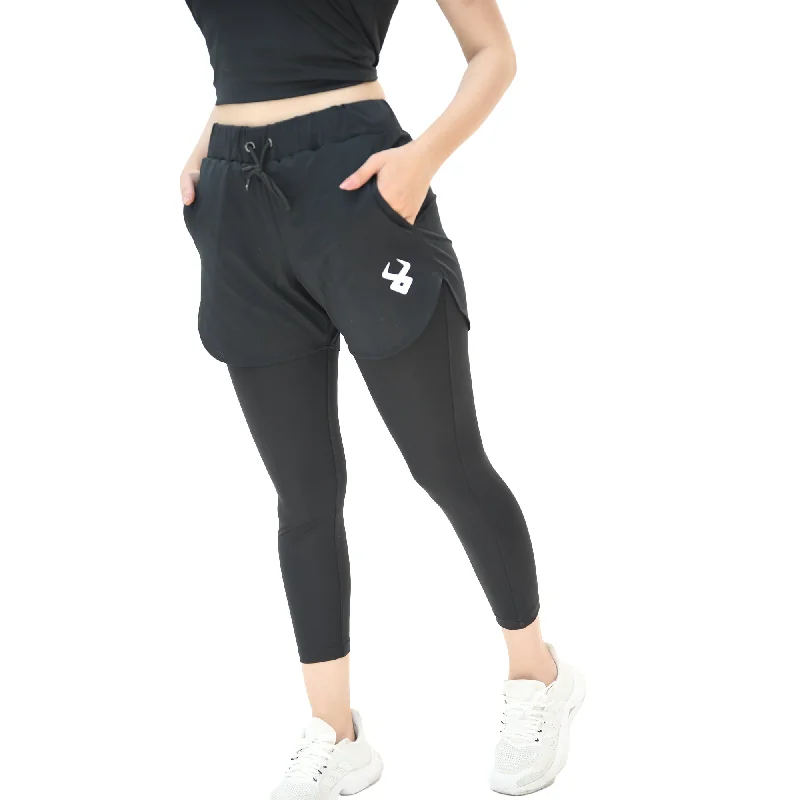 Full-Length Yoga Shorts for Comfort -Fireox Women Compression Short's Long, Black, 2023 Full-Length Yoga Shorts for Comfort -Fireox Women Compression Short's Long, Black, 2023