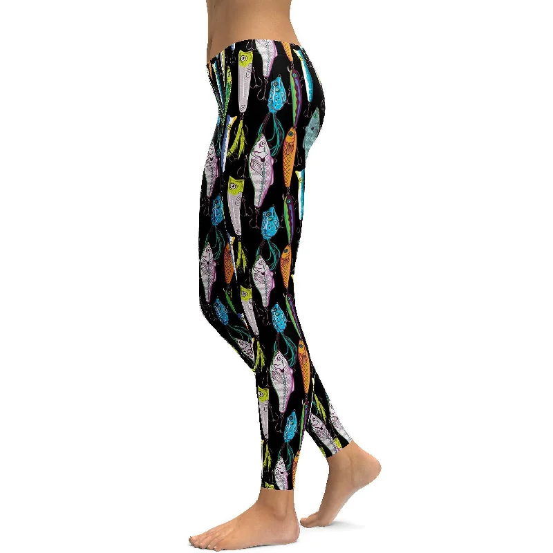 Stylish Yoga Leggings -Fishing Lures Leggings