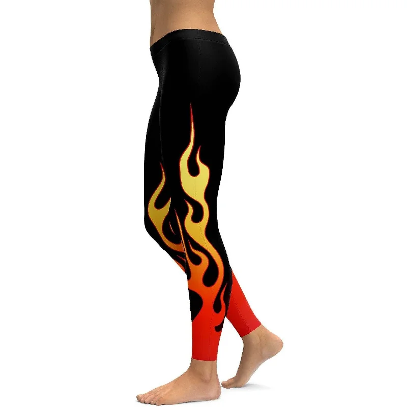 Yoga Pants for Stretch and Power -Flame Leggings
