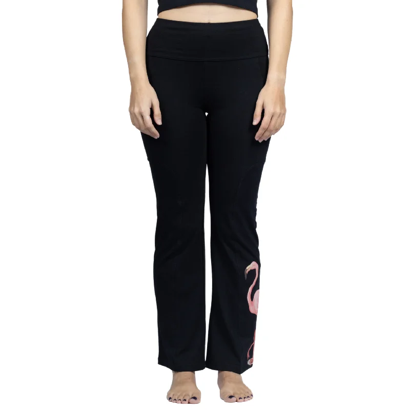 Comfortable Leggings for Yoga -Flamingo Yoga Pants with Pockets