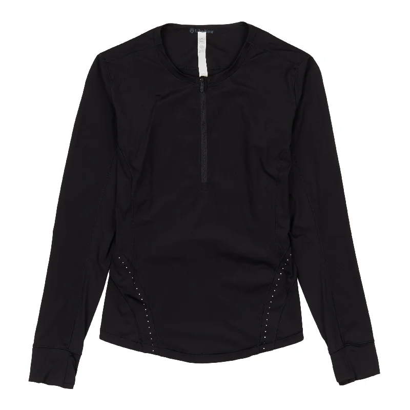 Loose Fit Yoga Tops for Comfort -Flash Forward Half Zip - Resale