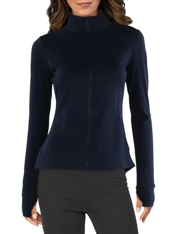 Yoga Shorts for Comfortable Poses -Flex Womens Fitted Long Sleeves Track Jacket