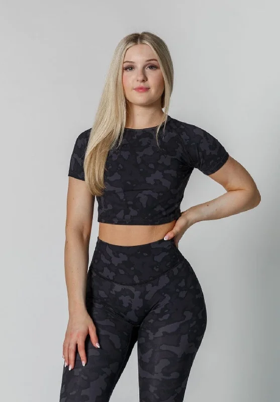 Yoga Tops with Mesh for Increased Comfort -FlexSweat™ Elite Crop Zion