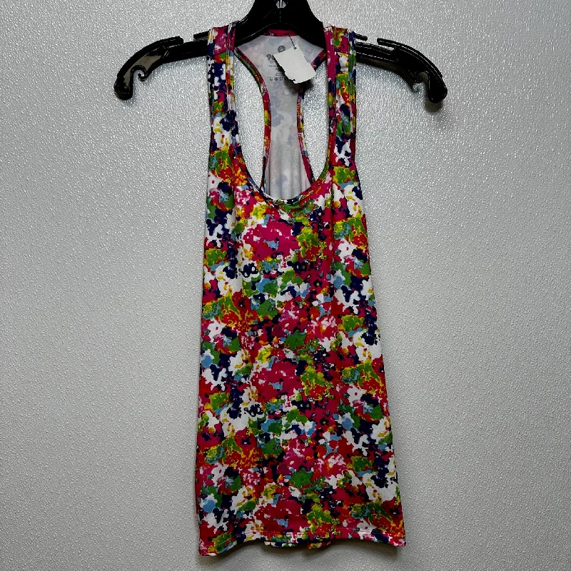 Loose Fit Yoga Tops for Easy Movement -Floral Athletic Tank Top 90 Degrees By Reflex, Size S