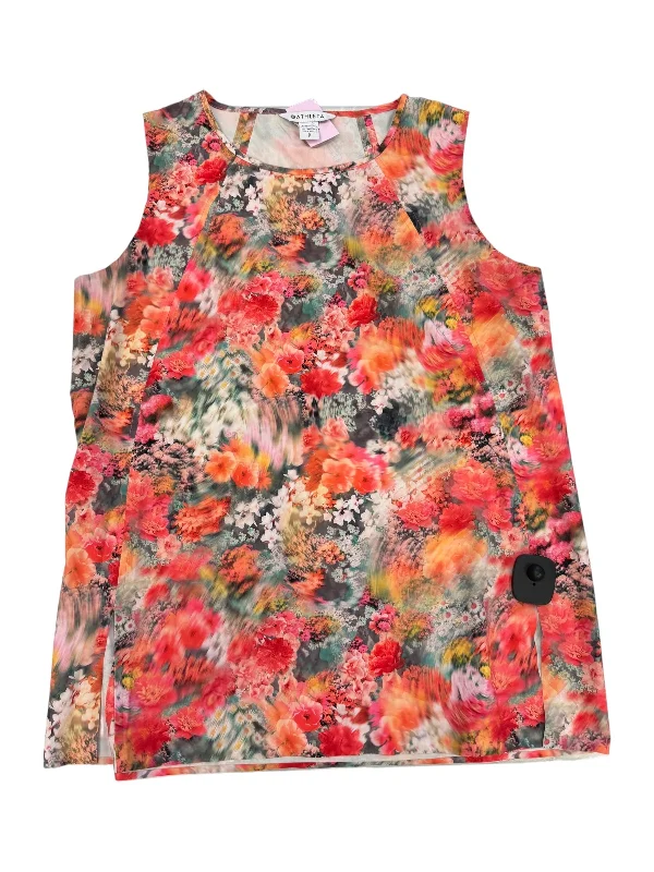 Yoga Tops for Flexibility and Strength -Floral Print Athletic Tank Top Athleta, Size S
