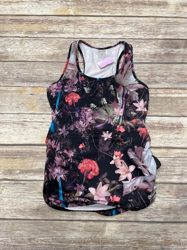Yoga Tops with Relaxed Fit for Poses -Floral Print Athletic Tank Top Calia, Size S