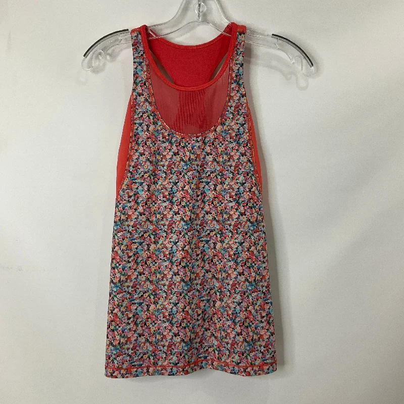 Affordable Yoga Tops for Women -Floral Print Athletic Tank Top Lululemon, Size 6