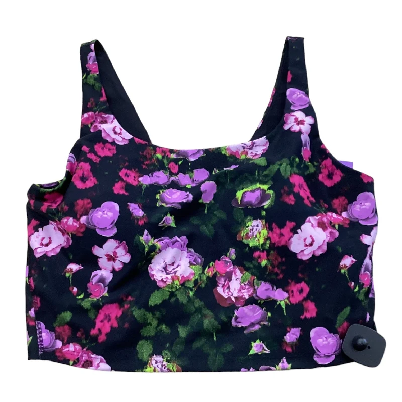High-Waisted Yoga Tops for Better Coverage -Floral Print Athletic Tank Top Old Navy, Size Xl