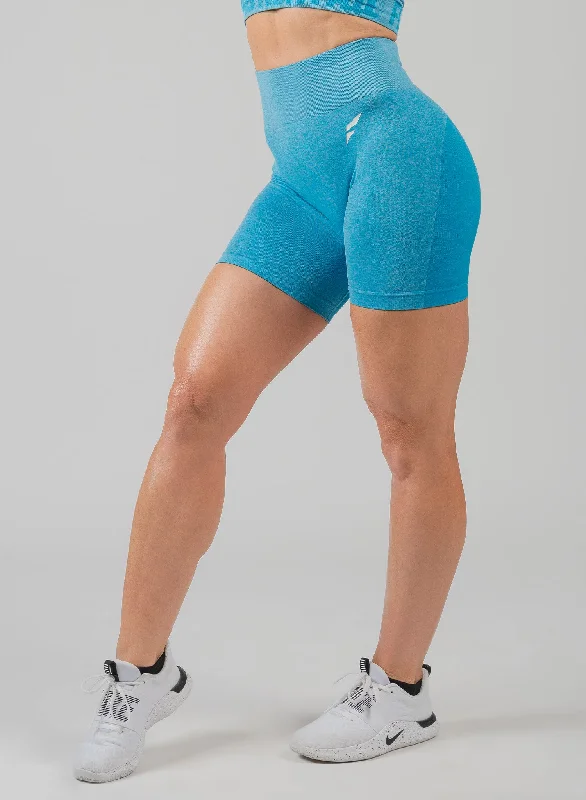 Yoga Shorts for Hot and Comfortable Weather -SEAMLESS BIKER SHORTS - BLUE