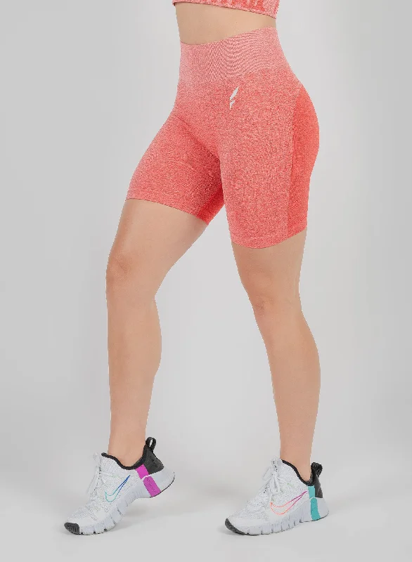 Premium Yoga Shorts for Fitness -SEAMLESS BIKER SHORTS - RED