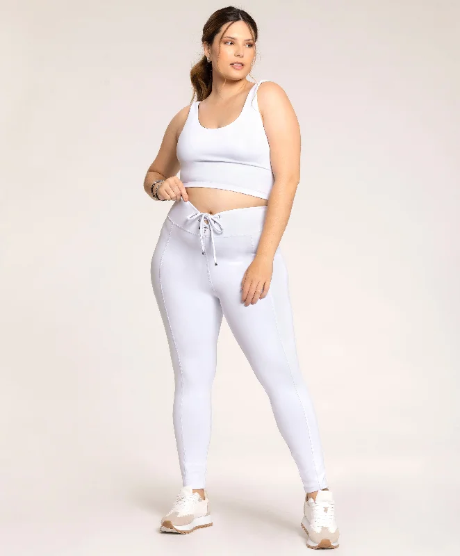 Soft Yoga Pants for Relaxation -Football RioBlackout™ Leggings White