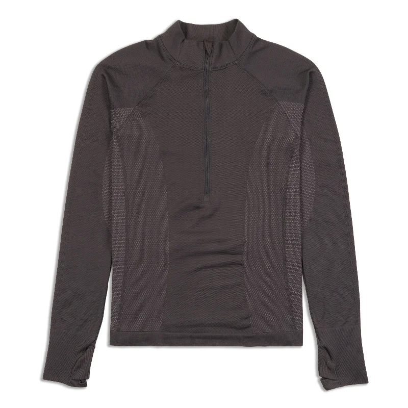 Yoga Tops for Power and Flexibility -For The Chill Of It Half Zip - Resale
