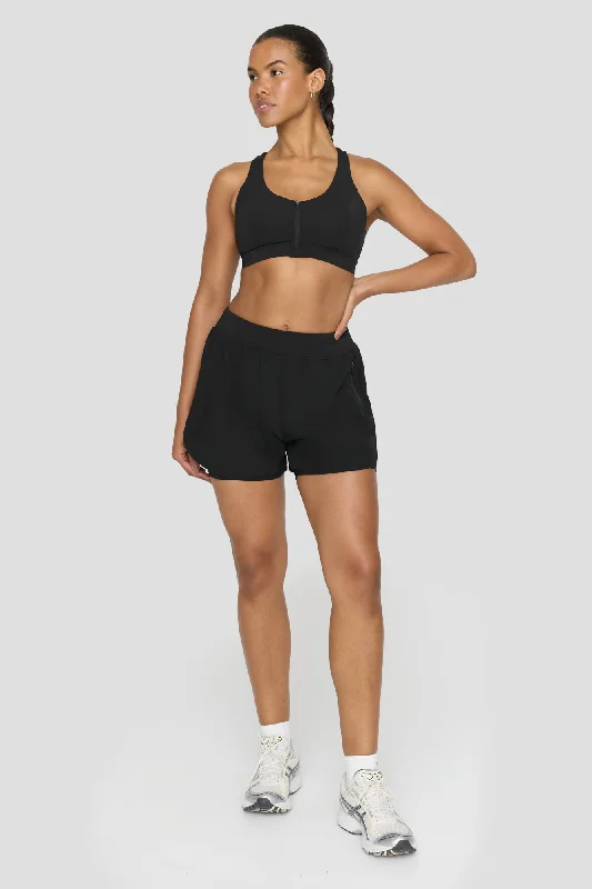 Yoga Shorts for Easy Movements and Flexibility -FORMTECH DOUBLE LAYER ADJUSTER RUNNING SHORT - BLACK Yoga Shorts for Easy Movements and Flexibility -FORMTECH DOUBLE LAYER ADJUSTER RUNNING SHORT - BLACK