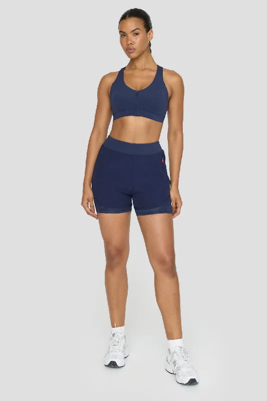 Yoga Shorts for Smooth Posture -FORMTECH DOUBLE LAYER ADJUSTER RUNNING SHORT - NAVY