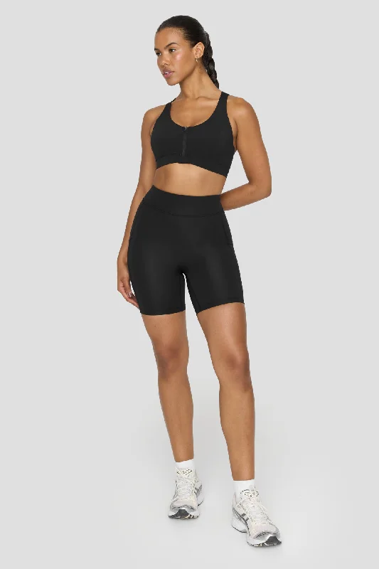 Comfortable Yoga Shorts for Yoga Practice -FORMTECH HIGH WAISTED SIDE POCKET RUNNING SHORTS - BLACK Comfortable Yoga Shorts for Yoga Practice -FORMTECH HIGH WAISTED SIDE POCKET RUNNING SHORTS - BLACK