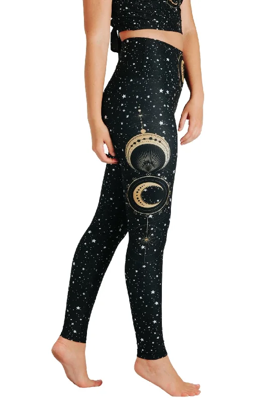 Yoga Pants for Intense Practice -Fortune Teller Printed Yoga Leggings by Yoga Democracy Yoga Pants for Intense Practice -Fortune Teller Printed Yoga Leggings by Yoga Democracy