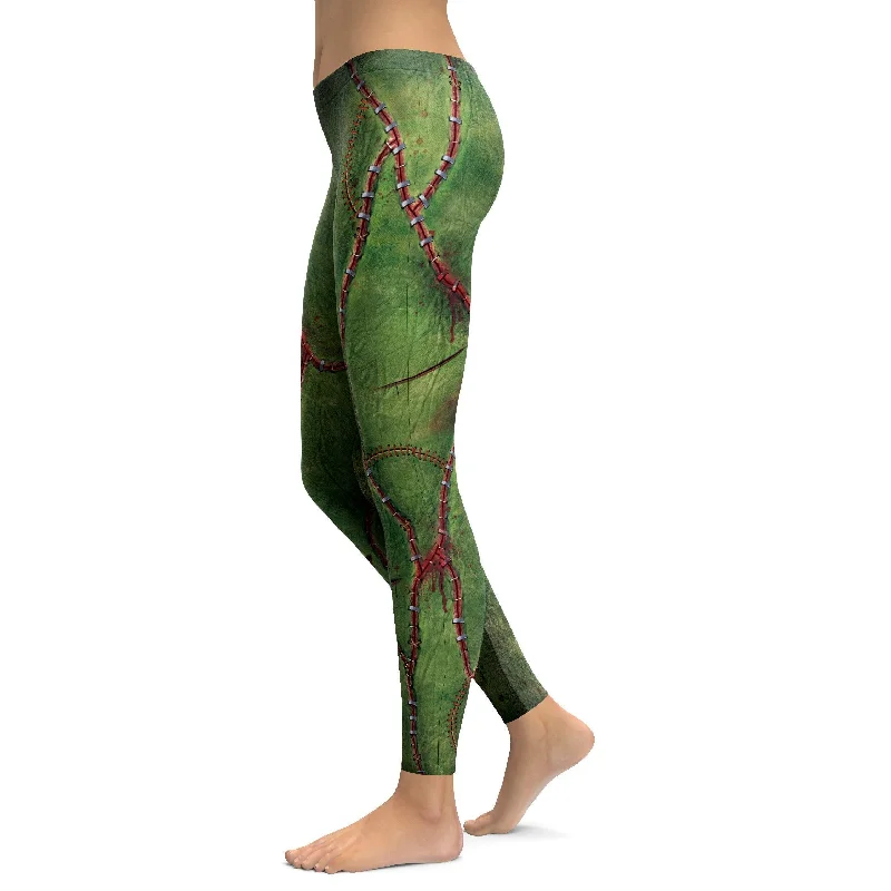 Breathable Full-Length Yoga Pants -Frankenstein Inspired Leggings