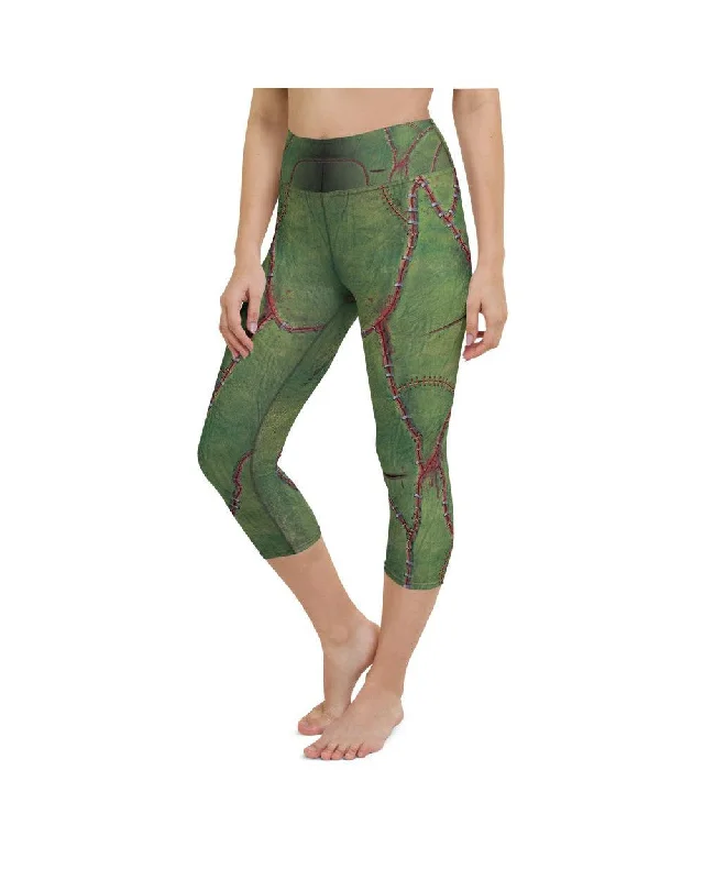 Yoga Pants for Building Muscle Strength -Frankenstein Inspired Yoga Capris