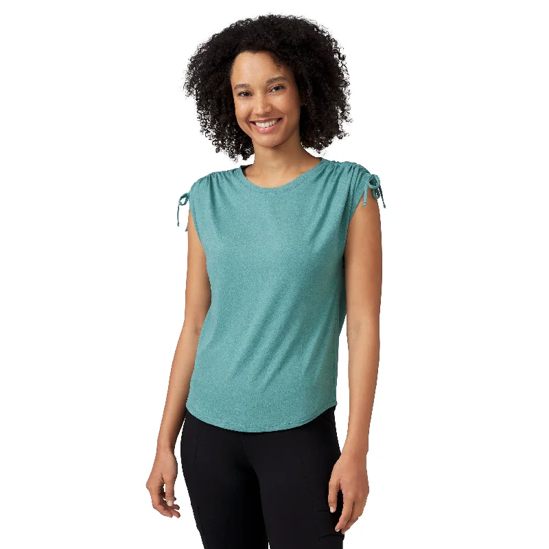 Yoga Tops for Pilates and Core Strength -Free Country Women's Microtech Chill Dolman Sleeve Top