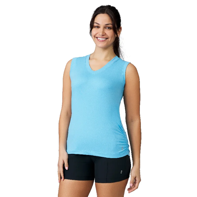 Yoga Tops for High-Impact Workouts -Free Country Women's Microtech Chill V-Neck Tank Top