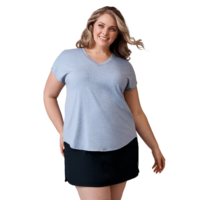 Yoga Tops for Yoga and Relaxation -Free Country Women's Plus Size Microtech Chill B Cool Tee Yoga Tops for Yoga and Relaxation -Free Country Women's Plus Size Microtech Chill B Cool Tee