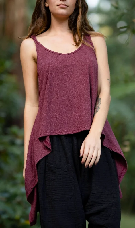 Active Yoga Tops for Intense Workouts -Free Flow Top - Dark Mauve