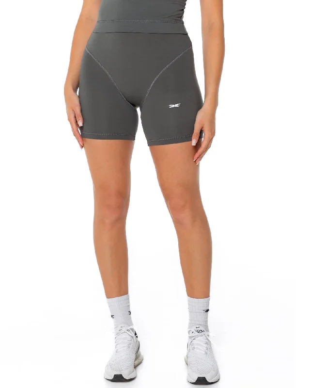 Yoga Shorts for Running and Yoga Workouts -French Cut Shorts - Grey