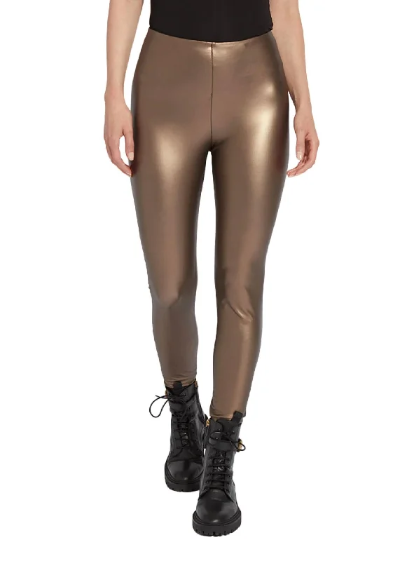 Yoga Shorts for Comfort and Stability -Freya Leggings In Diffused Copper