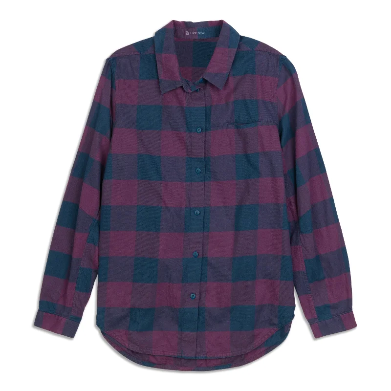 Yoga Tops for Better Posture and Comfort -Full Day Ahead Flannel Shirt - Resale